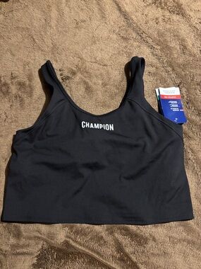 Champion Black Athletic Crop Sports Bra Top